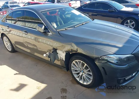 2015 BMW 528I из США, поврежденный, VIN WBA5A5C5XFD520289